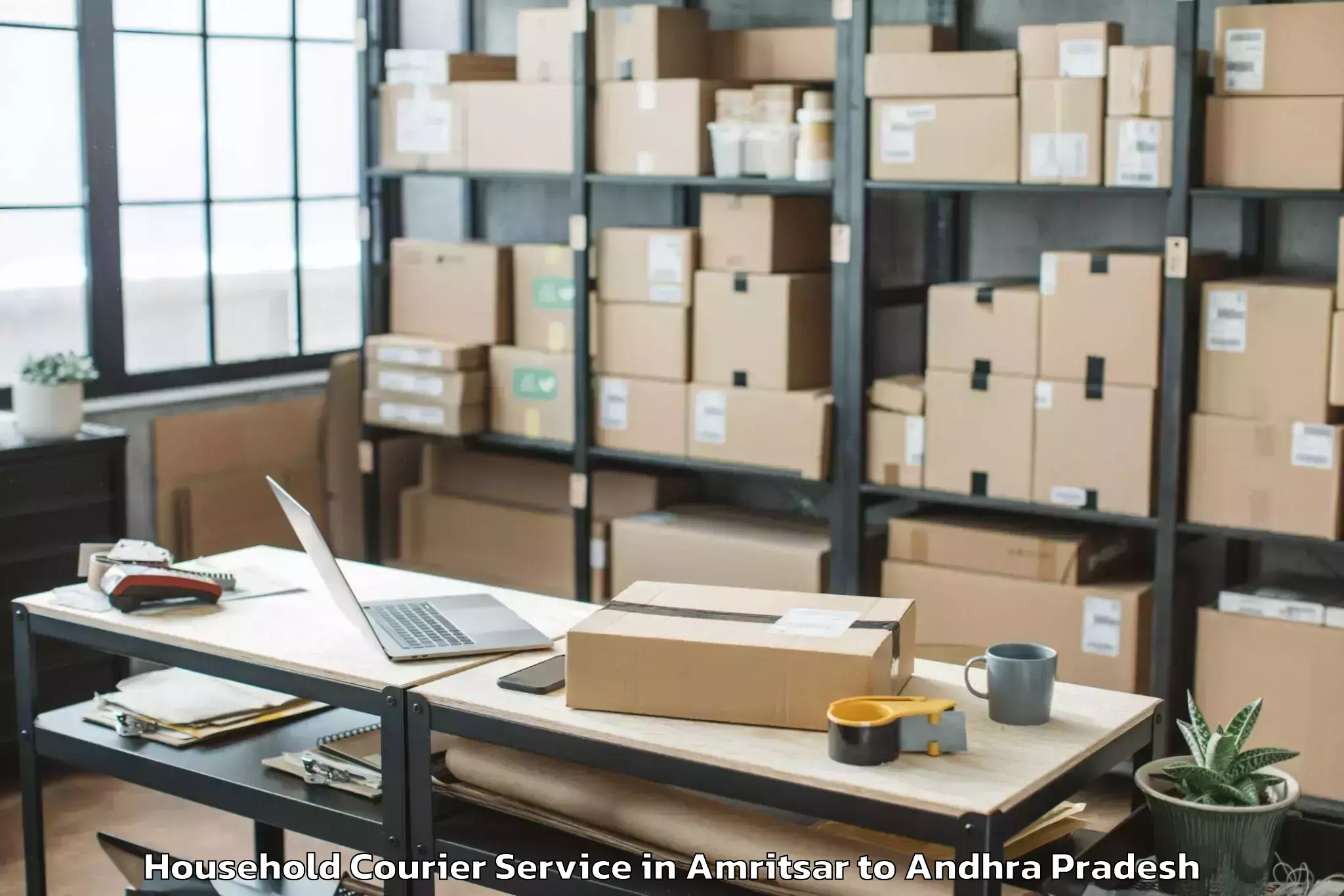 Reliable Amritsar to Peda Araveedu Household Courier